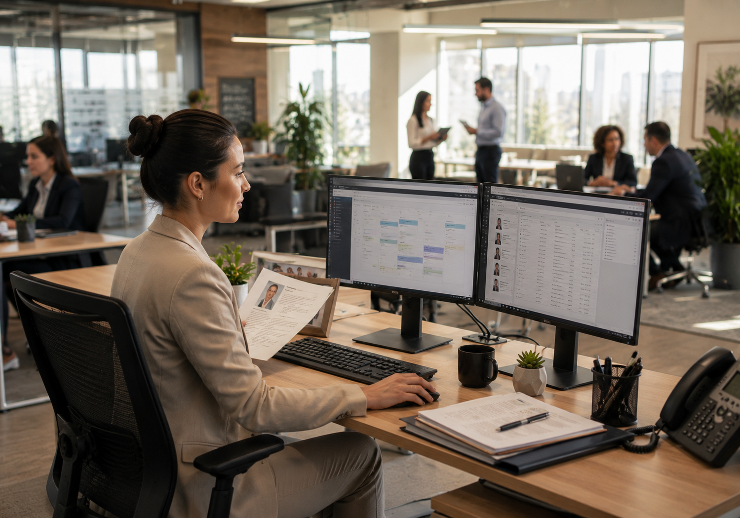 HR professional managing recruitment and onboarding responsibilities as part of the HR coordinator role.