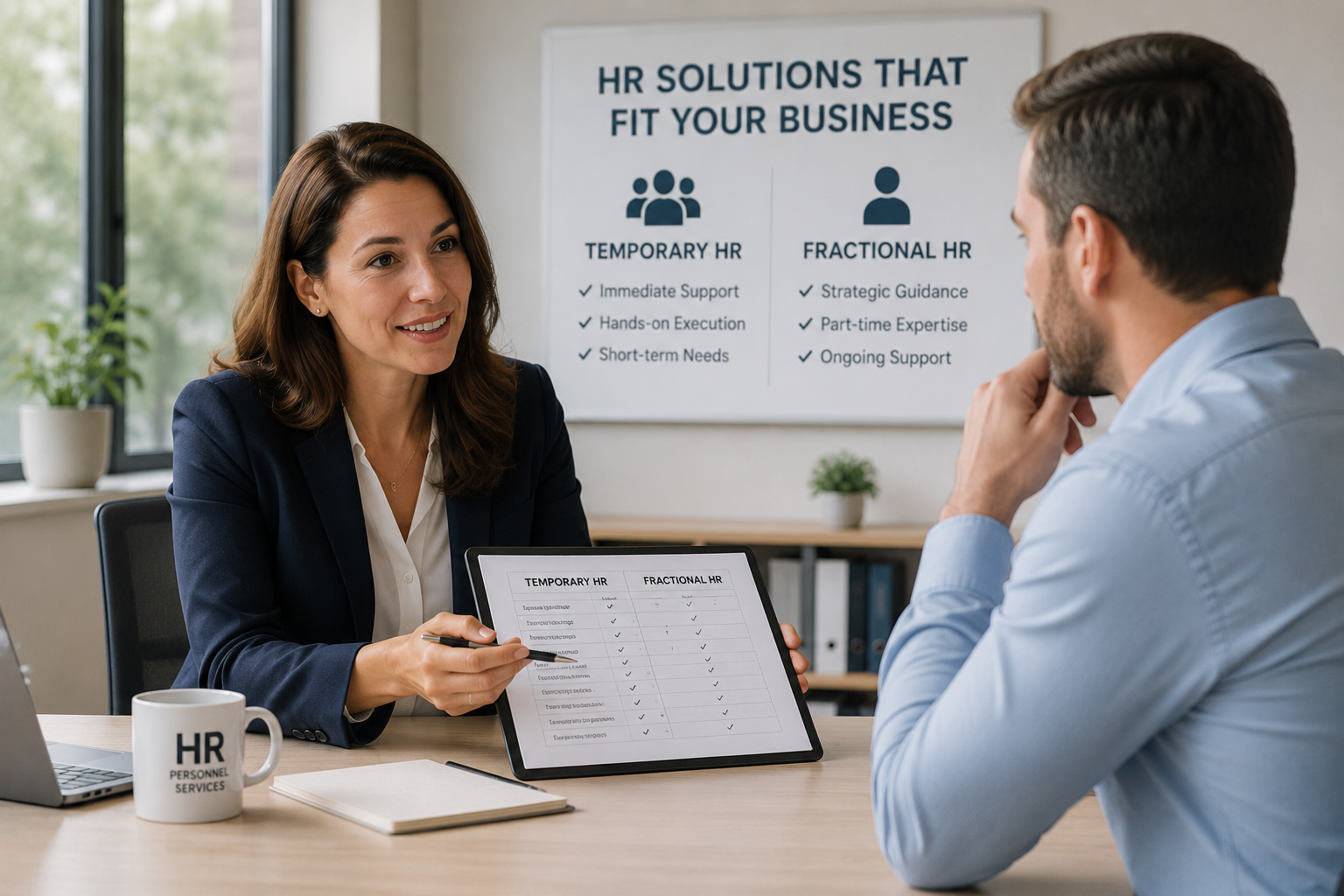 temp HR vs fractional HR